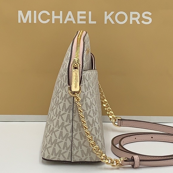 Michael Kors Jet Set Travel Medium Logo Dome Crossbody Bag - Picture 5 of 16